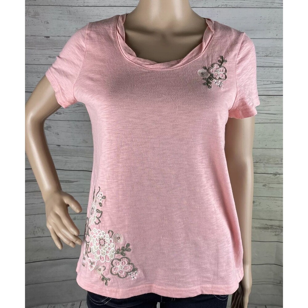SW Studio Works T-Shirt Petite Embroidered Floral